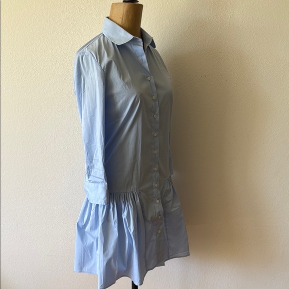 the Shirt by Rochelle Behrens Sz XS shirt dress Light Blue Button-Down NWT - Picture 4 of 9
